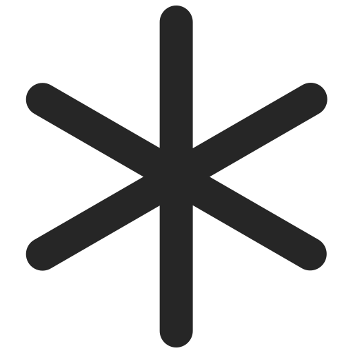 Icono de un asterisco en negro